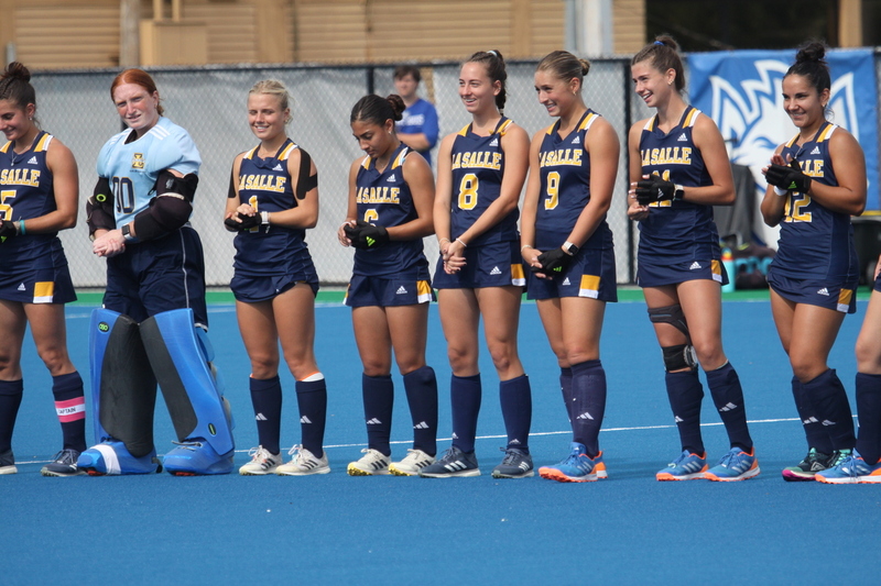 St Louis University (SLU) Womens Field Hockey vs La Salle University 2025 V.jpg :: St Louis University (SLU) Women's Field Hockey vs La Salle University at the SLU Field Hockey Complex in St. Louis, Missouri, USA the 1 pm game was a A10 match up between the number five teams. Both SLU and La Salle University were Number Five in the Atlantic 10 Conference. October 17th 2025, Division I, NCAA