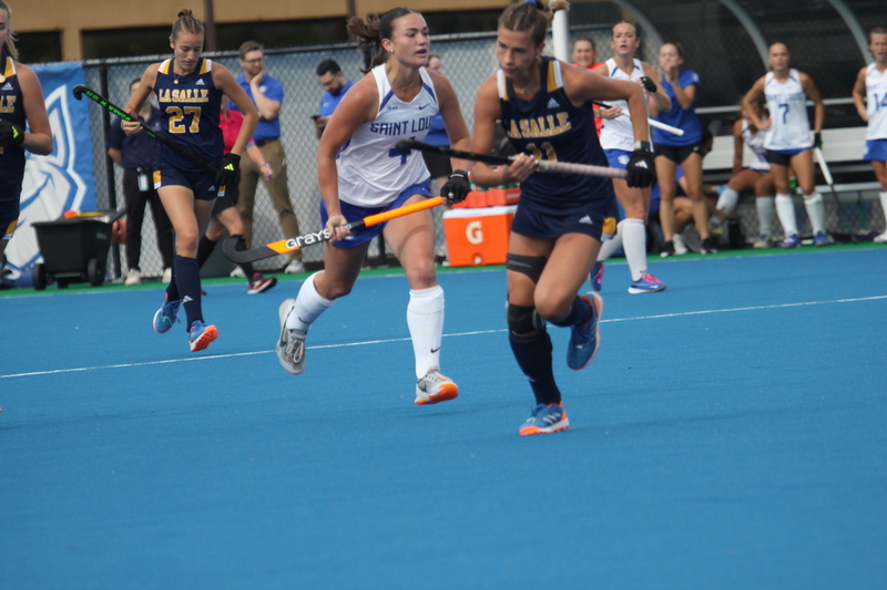 St Louis University (SLU) Womens Field Hockey vs La Salle University 2025 XXIII.jpg :: St Louis University (SLU) Women's Field Hockey vs La Salle University at the SLU Field Hockey Complex in St. Louis, Missouri, USA the 1 pm game was a A10 match up between the number five teams. Both SLU and La Salle University were Number Five in the Atlantic 10 Conference. October 17th 2025, Division I, NCAA