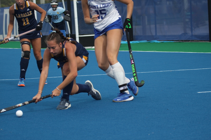 St Louis University (SLU) Womens Field Hockey vs La Salle University 2025 XXIV.jpg :: St Louis University (SLU) Women's Field Hockey vs La Salle University at the SLU Field Hockey Complex in St. Louis, Missouri, USA the 1 pm game was a A10 match up between the number five teams. Both SLU and La Salle University were Number Five in the Atlantic 10 Conference. October 17th 2025, Division I, NCAA