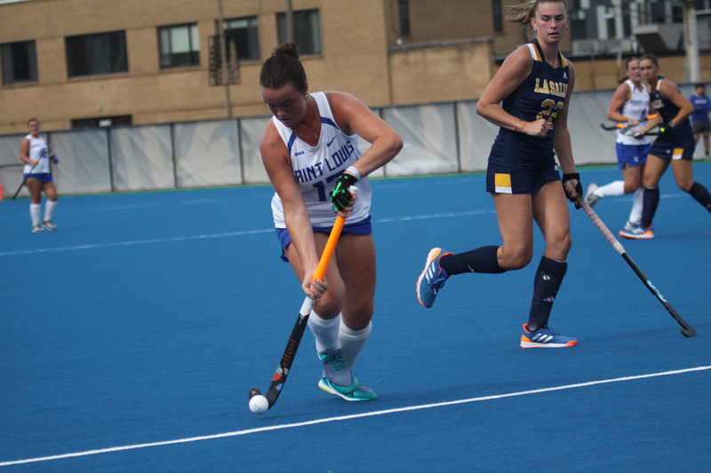 St Louis University (SLU) Womens Field Hockey vs La Salle University 2025 XXIX.jpg :: St Louis University (SLU) Women's Field Hockey vs La Salle University at the SLU Field Hockey Complex in St. Louis, Missouri, USA the 1 pm game was a A10 match up between the number five teams. Both SLU and La Salle University were Number Five in the Atlantic 10 Conference. October 17th 2025, Division I, NCAA