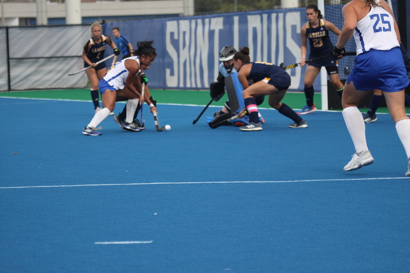 St Louis University (SLU) Womens Field Hockey vs La Salle University 2025 XXXXI.jpg :: St Louis University (SLU) Women's Field Hockey vs La Salle University at the SLU Field Hockey Complex in St. Louis, Missouri, USA the 1 pm game was a A10 match up between the number five teams. Both SLU and La Salle University were Number Five in the Atlantic 10 Conference. October 17th 2025, Division I, NCAA