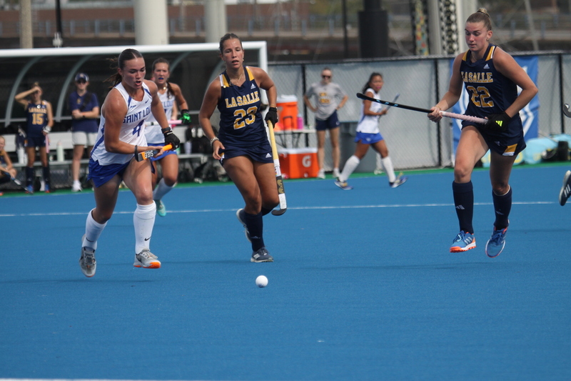 St Louis University (SLU) Womens Field Hockey vs La Salle University 2025 XXXXV.jpg :: St Louis University (SLU) Women's Field Hockey vs La Salle University at the SLU Field Hockey Complex in St. Louis, Missouri, USA the 1 pm game was a A10 match up between the number five teams. Both SLU and La Salle University were Number Five in the Atlantic 10 Conference. October 17th 2025, Division I, NCAA