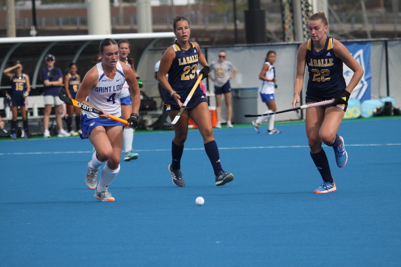 St Louis University (SLU) Womens Field Hockey vs La Salle University 2025 XXXXVI.jpg :: St Louis University (SLU) Women's Field Hockey vs La Salle University at the SLU Field Hockey Complex in St. Louis, Missouri, USA the 1 pm game was a A10 match up between the number five teams. Both SLU and La Salle University were Number Five in the Atlantic 10 Conference. October 17th 2025, Division I, NCAA