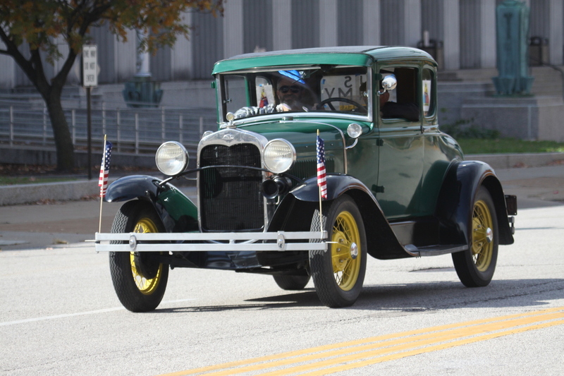 St Louis Veterans Day Parade 2025 A -IX.jpg :: St Louis Veterans Day Parade on Market Street in Downtown St. Louis, Missouri, USA. The parade was proceeded by a race and walk 10th Annual Veterans Day 5K ended at the Old City Hall and Soldiers Memorial Military Museum on 1315 Chestnut, St. Louis, Missouri, USA. The Parade consists of JROTC, Cars, Motorcycles, VA Organizations, Moolah Shriners (YOMO), DAV, and Marching supporters.    