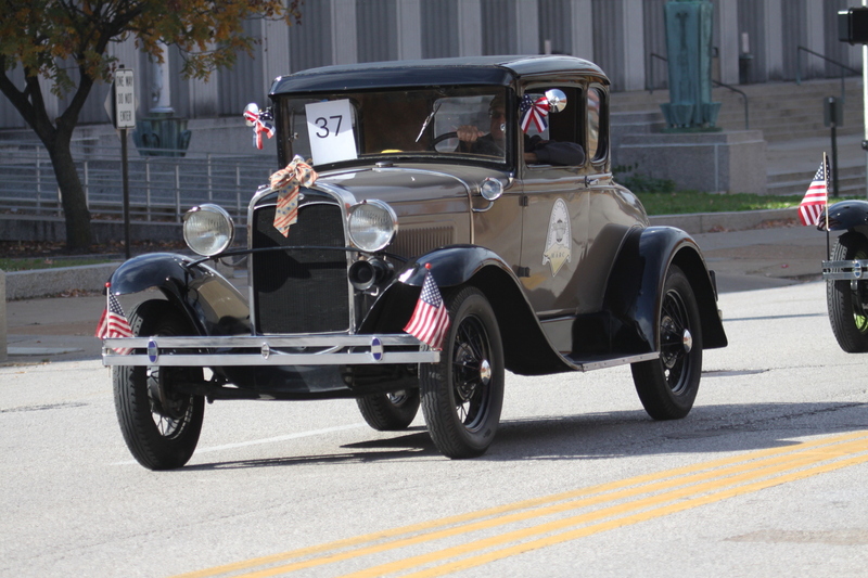 St Louis Veterans Day Parade 2025 A -VII.jpg :: St Louis Veterans Day Parade on Market Street in Downtown St. Louis, Missouri, USA. The parade was proceeded by a race and walk 10th Annual Veterans Day 5K ended at the Old City Hall and Soldiers Memorial Military Museum on 1315 Chestnut, St. Louis, Missouri, USA. The Parade consists of JROTC, Cars, Motorcycles, VA Organizations, Moolah Shriners (YOMO), DAV, and Marching supporters.    