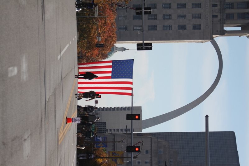 St Louis Veterans Day Parade 2025 III.jpg :: St. Louis Veterans Day Parade 2025 in St. Louis, Missouri, USA at the Soldiers Memorial Military Museum in Downtown St. Louis on 1315 Chestnut, St. Louis, Missouri, USA. The parade route is on Market Street. The crowd gathered for the remembrance and honoring of our nations Veterans The parade is always blessed by the St. Louis area JROTC and bands from local High Schools. 