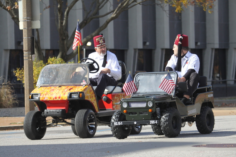 St Louis Veterans Day Parade 2025 LXXIX.jpg :: St Louis Veterans Day Parade on Market Street in Downtown St. Louis, Missouri, USA. The parade was proceeded by a race and walk 10th Annual Veterans Day 5K ended at the Old City Hall and Soldiers Memorial Military Museum on 1315 Chestnut, St. Louis, Missouri, USA. The Parade consists of JROTC, Cars, Motorcycles, VA Organizations, Moolah Shriners (YOMO), DAV, and Marching supporters.    