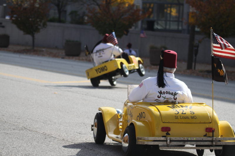 St Louis Veterans Day Parade 2025 LXXV.jpg :: St Louis Veterans Day Parade on Market Street in Downtown St. Louis, Missouri, USA. The parade was proceeded by a race and walk 10th Annual Veterans Day 5K ended at the Old City Hall and Soldiers Memorial Military Museum on 1315 Chestnut, St. Louis, Missouri, USA. The Parade consists of JROTC, Cars, Motorcycles, VA Organizations, Moolah Shriners (YOMO), DAV, and Marching supporters.    