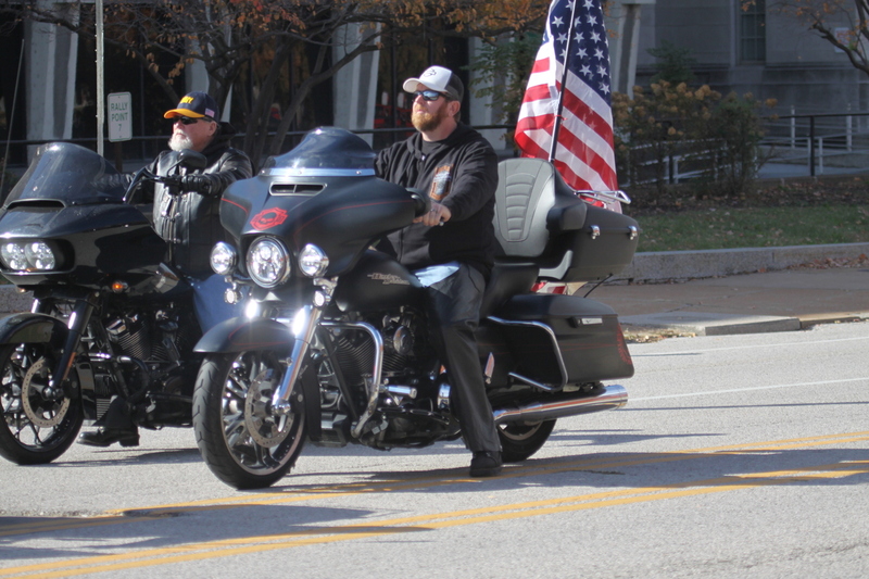 St Louis Veterans Day Parade 2025 LXXXXI.jpg :: St Louis Veterans Day Parade on Market Street in Downtown St. Louis, Missouri, USA. The parade was proceeded by a race and walk 10th Annual Veterans Day 5K ended at the Old City Hall and Soldiers Memorial Military Museum on 1315 Chestnut, St. Louis, Missouri, USA. The Parade consists of JROTC, Cars, Motorcycles, VA Organizations, Moolah Shriners (YOMO), DAV, and Marching supporters.    