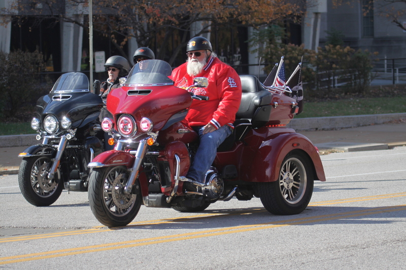 St Louis Veterans Day Parade 2025 LXXXXIII.jpg :: St Louis Veterans Day Parade on Market Street in Downtown St. Louis, Missouri, USA. The parade was proceeded by a race and walk 10th Annual Veterans Day 5K ended at the Old City Hall and Soldiers Memorial Military Museum on 1315 Chestnut, St. Louis, Missouri, USA. The Parade consists of JROTC, Cars, Motorcycles, VA Organizations, Moolah Shriners (YOMO), DAV, and Marching supporters.    