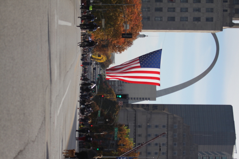 St Louis Veterans Day Parade 2025 V.jpg :: St. Louis Veterans Day Parade 2025 in St. Louis, Missouri, USA at the Soldiers Memorial Military Museum in Downtown St. Louis on 1315 Chestnut, St. Louis, Missouri, USA. The parade route is on Market Street. The crowd gathered for the remembrance and honoring of our nations Veterans The parade is always blessed by the St. Louis area JROTC and bands from local High Schools. 