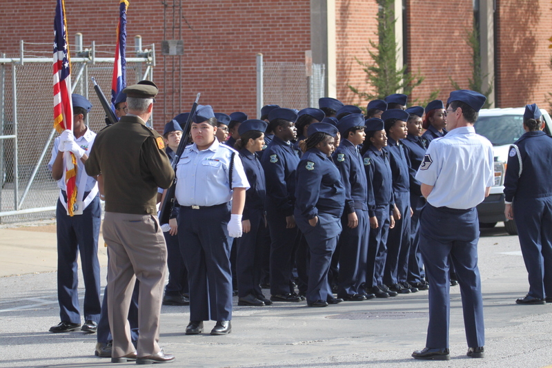 St Louis Veterans Day Parade 2025 XVII.jpg :: St. Louis Veterans Day Parade 2025 in St. Louis, Missouri, USA at the Soldiers Memorial Military Museum in Downtown St. Louis on 1315 Chestnut, St. Louis, Missouri, USA. The parade route is on Market Street. The crowd gathered for the remembrance and honoring of our nations Veterans The parade is always blessed by the St. Louis area JROTC and bands from local High Schools. 
