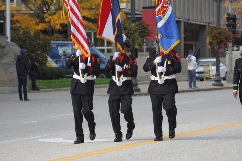 St Louis Veterans Day Parade 2025 XXVIII.jpg :: St. Louis Veterans Day Parade 2025 in St. Louis, Missouri, USA at the Soldiers Memorial Military Museum in Downtown St. Louis on 1315 Chestnut, St. Louis, Missouri, USA. The parade route is on Market Street. The crowd gathered for the remembrance and honoring of our nations Veterans The parade is always blessed by the St. Louis area JROTC and bands from local High Schools. 