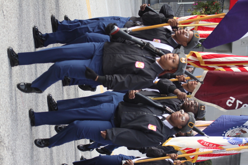St Louis Veterans Day Parade 2025 XXXVI.jpg :: St. Louis Veterans Day Parade 2025 in St. Louis, Missouri, USA at the Soldiers Memorial Military Museum in Downtown St. Louis on 1315 Chestnut, St. Louis, Missouri, USA. The parade route is on Market Street. The crowd gathered for the remembrance and honoring of our nations Veterans The parade is always blessed by the St. Louis area JROTC and bands from local High Schools. 