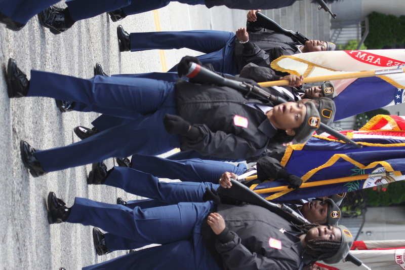 St Louis Veterans Day Parade 2025 XXXVII.jpg :: St. Louis Veterans Day Parade 2025 in St. Louis, Missouri, USA at the Soldiers Memorial Military Museum in Downtown St. Louis on 1315 Chestnut, St. Louis, Missouri, USA. The parade route is on Market Street. The crowd gathered for the remembrance and honoring of our nations Veterans The parade is always blessed by the St. Louis area JROTC and bands from local High Schools. 