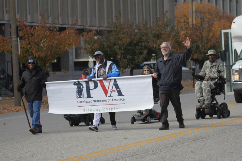 St Louis Veterans Day Parade 2025 XXXXIX.jpg :: St Louis Veterans Day Parade on Market Street in Downtown St. Louis, Missouri, USA. The parade was proceeded by a race and walk 10th Annual Veterans Day 5K ended at the Old City Hall and Soldiers Memorial Military Museum on 1315 Chestnut, St. Louis, Missouri, USA. The Parade consists of JROTC, Cars, Motorcycles, VA Organizations, Moolah Shriners (YOMO), DAV, and Marching supporters.    