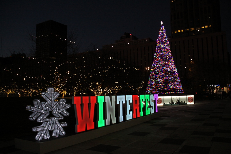 St Louis WINTERFEST 2025 XXXXVI.jpg :: St. Louis WINTERFEST 2025-2026 at Kiener Plaza in Downtown St. Louis, Missouri, USA. 10th Anniversary the festival has food and drink family fun from November 22,2025 to January 11,2026. On-site activities Ice Skating, Cozy Igloos, Marshmallow toasting, S'mores station, all under thousands of twinkling lights. Ameren Missouri Festival of Lights, The Salvation Army Tree of Lights movie night and fireworks