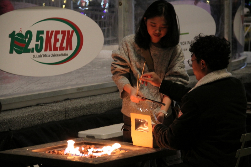 St Louis Winterfest 2025 LVII.jpg :: St. Louis WINTERFEST 2025-2026 November 22, 2025 to January 11,2026 at Kiener Plaza-St. Louis, Missouri, USA. 10th Anniversary - Ice Skating, Cozy Igloos, Marshmallow-Toasting, S'mores stations, Under thousands of twinkling lights, Ameren Missouri Festival of Lights, The Salvation Army Tree of Lights