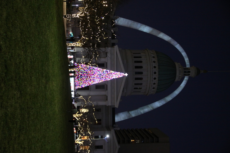 St Louis Winterfest 2025 LXII.jpg :: St. Louis WINTERFEST 2025-2026 November 22, 2025 to January 11,2026 at Kiener Plaza-St. Louis, Missouri, USA. 10th Anniversary - Ice Skating, Cozy Igloos, Marshmallow-Toasting, S'mores stations, Under thousands of twinkling lights, Ameren Missouri Festival of Lights, The Salvation Army Tree of Lights