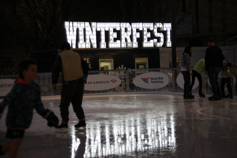 St Louis Winterfest 2025 XX.jpg :: St. Louis WINTERFEST 2025-2026 at Kiener Plaza in Downtown St. Louis, Missouri, USA. 10th Anniversary the festival has food and drink family fun from November 22,2025 to January 11,2026. On-site activities Ice Skating, Cozy Igloos, Marshmallow toasting, S'mores station, all under thousands of twinkling lights. Ameren Missouri Festival of Lights, The Salvation Army Tree of Lights movie night and fireworks