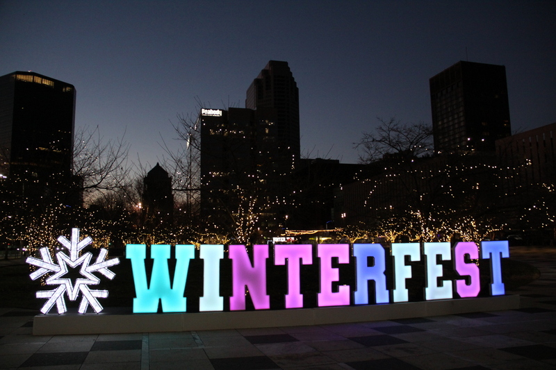 St Louis Winterfest 2025 XXXXII.jpg :: St. Louis WINTERFEST 2025-2026 at Kiener Plaza in Downtown St. Louis, Missouri, USA. 10th Anniversary the festival has food and drink family fun from November 22,2025 to January 11,2026. On-site activities Ice Skating, Cozy Igloos, Marshmallow toasting, S'mores station, all under thousands of twinkling lights. Ameren Missouri Festival of Lights, The Salvation Army Tree of Lights movie night and fireworks