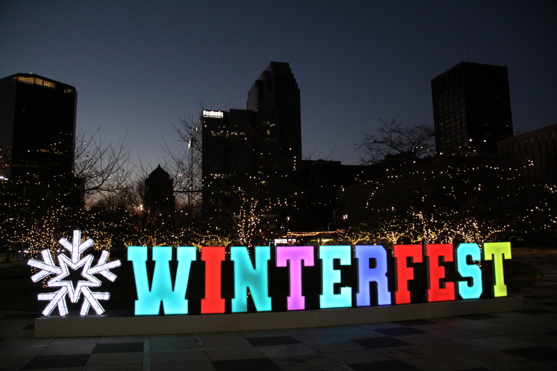 St Louis Winterfest 2025 XXXXIII.jpg :: St. Louis WINTERFEST 2025-2026 at Kiener Plaza in Downtown St. Louis, Missouri, USA. 10th Anniversary the festival has food and drink family fun from November 22,2025 to January 11,2026. On-site activities Ice Skating, Cozy Igloos, Marshmallow toasting, S'mores station, all under thousands of twinkling lights. Ameren Missouri Festival of Lights, The Salvation Army Tree of Lights movie night and fireworks