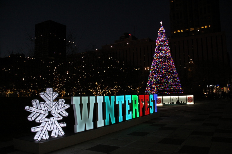 St Louis Winterfest 2025 XXXXIV.jpg :: St. Louis WINTERFEST 2025-2026 at Kiener Plaza in Downtown St. Louis, Missouri, USA. 10th Anniversary the festival has food and drink family fun from November 22,2025 to January 11,2026. On-site activities Ice Skating, Cozy Igloos, Marshmallow toasting, S'mores station, all under thousands of twinkling lights. Ameren Missouri Festival of Lights, The Salvation Army Tree of Lights movie night and fireworks