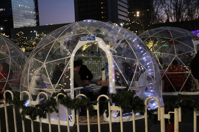 St Louis Winterfest 2025 XXXXVIII.jpg :: St. Louis WINTERFEST 2025-2026 at Kiener Plaza in Downtown St. Louis, Missouri, USA. 10th Anniversary the festival has food and drink family fun from November 22,2025 to January 11,2026. On-site activities Ice Skating, Cozy Igloos, Marshmallow toasting, S'mores station, all under thousands of twinkling lights. Ameren Missouri Festival of Lights, The Salvation Army Tree of Lights movie night and fireworks