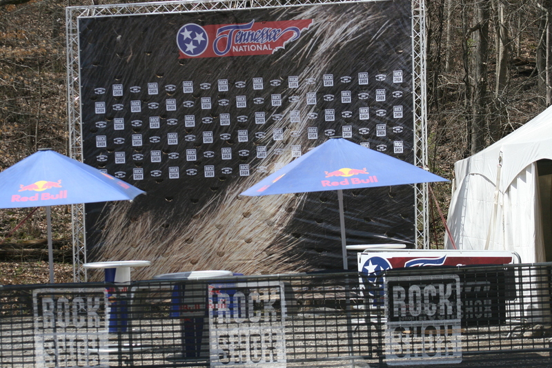 Tennessee National Mountain Bike Festival 2023 I.jpg :: Tennessee National 2023 - Tennessee Mountain Bike Festival 2023 - Windrock Bicycle Park in Oliver Springs, Tennessee, USA. Mountain Bike Downhill on the wooded trail in hills of Tennessee. Fast downhill action with aerials throughout the run. Red Bull gives you wings. 