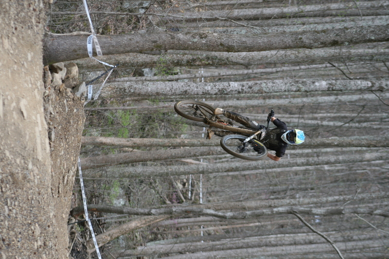 Tennessee National Mountain Bike Festival 2023 XII.jpg :: Tennessee National 2023 - Tennessee Mountain Bike Festival 2023 - Windrock Bicycle Park in Oliver Springs, Tennessee, USA. Mountain Bike Downhill on the wooded trail in hills of Tennessee. Fast downhill action with aerials throughout the run. Red Bull gives you wings. 