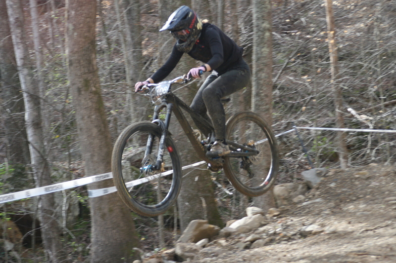 Tennessee National Mountain Bike Festival 2023 XXXXVIII.jpg :: Tennessee National 2023 - Tennessee Mountain Bike Festival 2023 - Windrock Bicycle Park in Oliver Springs, Tennessee, USA. Mountain Bike Downhill on the wooded trail in hills of Tennessee. Fast downhill action with aerials throughout the run. Red Bull gives you wings. 