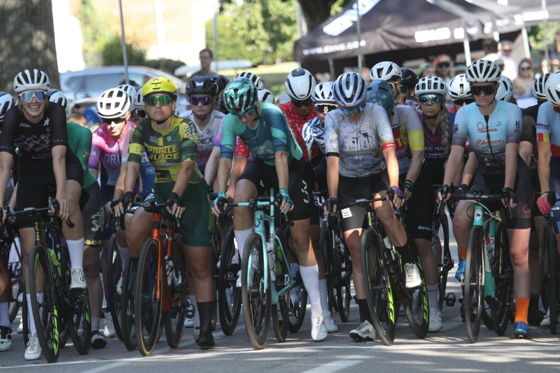 Tour De Francis Park 2025 C -LXXXXII.jpg :: Tour de Francis Park 2025/Gateway Cup 2025 - Women's Pro CAT 1/2 70 Minutes of racing - Tour de Francis Park! Francis Park, named after David Rowland Francis - President of the Louisiana Purchase Exposition (the 1904 World's Fair) is known for its wide tree lined streets and for having beautiful churches on every corner. Today the St. Louis Hills neighborhood Showcases gingerbread bungalows, stately homes and some of the tidiest landscaping in St. Louis. - Gateway Cup Website - Riders that have been significantly delayed (have to get off bikes, step overriders, forced detour off course to continue, etc.) may report for a free lap. Rider's reporting are subject to the decision of the officials monitoring the course to allow the free lap. (web) Riders no longer have a free lap with four laps to the finish. Riders not on pace will be removed with four laps to the finish. This will remove slower riders not on lead lap and clear the course for riders sprinting for position. 
