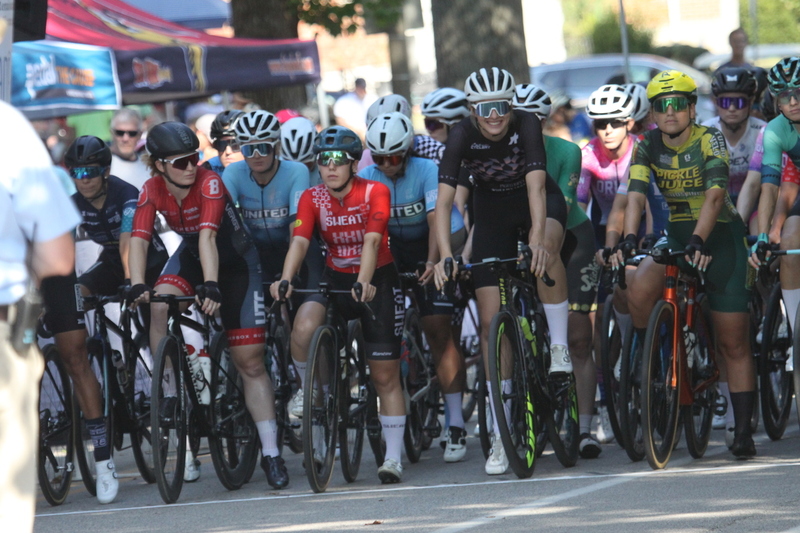 Tour De Francis Park 2025 C -LXXXXIII.jpg :: Tour de Francis Park 2025/Gateway Cup 2025 - Women's Pro CAT 1/2 70 Minutes of racing - Tour de Francis Park! Francis Park, named after David Rowland Francis - President of the Louisiana Purchase Exposition (the 1904 World's Fair) is known for its wide tree lined streets and for having beautiful churches on every corner. Today the St. Louis Hills neighborhood Showcases gingerbread bungalows, stately homes and some of the tidiest landscaping in St. Louis. - Gateway Cup Website - Riders that have been significantly delayed (have to get off bikes, step overriders, forced detour off course to continue, etc.) may report for a free lap. Rider's reporting are subject to the decision of the officials monitoring the course to allow the free lap. (web) Riders no longer have a free lap with four laps to the finish. Riders not on pace will be removed with four laps to the finish. This will remove slower riders not on lead lap and clear the course for riders sprinting for position. 