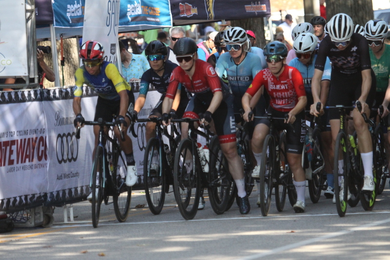 Tour De Francis Park 2025 C -LXXXXVI.jpg :: Tour de Francis Park 2025/Gateway Cup 2025 - Women's Pro CAT 1/2 70 Minutes of racing - Tour de Francis Park! Francis Park, named after David Rowland Francis - President of the Louisiana Purchase Exposition (the 1904 World's Fair) is known for its wide tree lined streets and for having beautiful churches on every corner. Today the St. Louis Hills neighborhood Showcases gingerbread bungalows, stately homes and some of the tidiest landscaping in St. Louis. - Gateway Cup Website - Riders that have been significantly delayed (have to get off bikes, step overriders, forced detour off course to continue, etc.) may report for a free lap. Rider's reporting are subject to the decision of the officials monitoring the course to allow the free lap. (web) Riders no longer have a free lap with four laps to the finish. Riders not on pace will be removed with four laps to the finish. This will remove slower riders not on lead lap and clear the course for riders sprinting for position. 