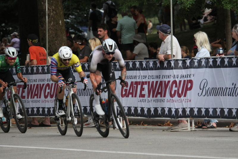 Tour De Francis Park 2025 E -L.jpg :: Tour de Francis Park 2025/Gateway Cup 2025 - Men's Pro CAT 1, 70 minutes race, 150 rider field - Tour de Francis Park! Francis Park, named after David Rowland Francis - President of the Louisiana Purchase Exposition (the 1904 World's Fair) is known for its wide, tree lined streets and for having beautiful churches on every corner. Today the St. Louis Hills neighborhood showcases gingerbread bungalows, stately homes and some of the tidiest landscaping in St. Louis. - (Gateway Cup website) - Peloton - in a bicycle race, the term - peloton - refers to the main group of riders, also known as the -pack- or -bunch-. Riders race in a pack to draft, which means they ride closely together to save energy and improve speed. (Google) This is a USA Cycling sanctioned race event. 