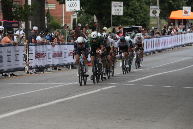 Tour De Francis Park 2025 E -LXXI.jpg :: Tour de Francis Park 2025, Gateway Cup 2025, Men's Pro CAT 1, 70-minute race, 150 racer field - Fast, Wide, smooth, and FAST, the Tour de Francis Park is a series favorite. This long 1.2-mile course is full throttle- featuring on super-fast downhill turn 2 sets up a long uphill drag to the finish. -Gateway Cup Website- A criterium, or crit, is a bike race consisting of several laps around a closed circuit, the length of each lap or ranging from about 400 meters to 10,000 meters. (google) This is a USA Cycling sanctioned race event.