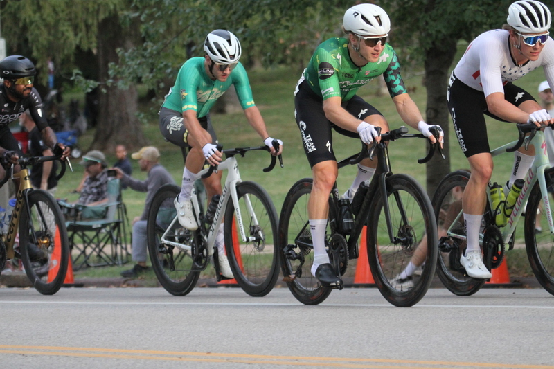 Tour De Francis Park 2025 E -XXXIX.jpg :: Tour de Francis Park 2025/Gateway Cup 2025 - Men's Pro CAT 1, 70 minutes race, 150 rider field - Tour de Francis Park! Francis Park, named after David Rowland Francis - President of the Louisiana Purchase Exposition (the 1904 World's Fair) is known for its wide, tree lined streets and for having beautiful churches on every corner. Today the St. Louis Hills neighborhood showcases gingerbread bungalows, stately homes and some of the tidiest landscaping in St. Louis. - (Gateway Cup website) - Peloton - in a bicycle race, the term - peloton - refers to the main group of riders, also known as the -pack- or -bunch-. Riders race in a pack to draft, which means they ride closely together to save energy and improve speed. (Google) This is a USA Cycling sanctioned race event. 