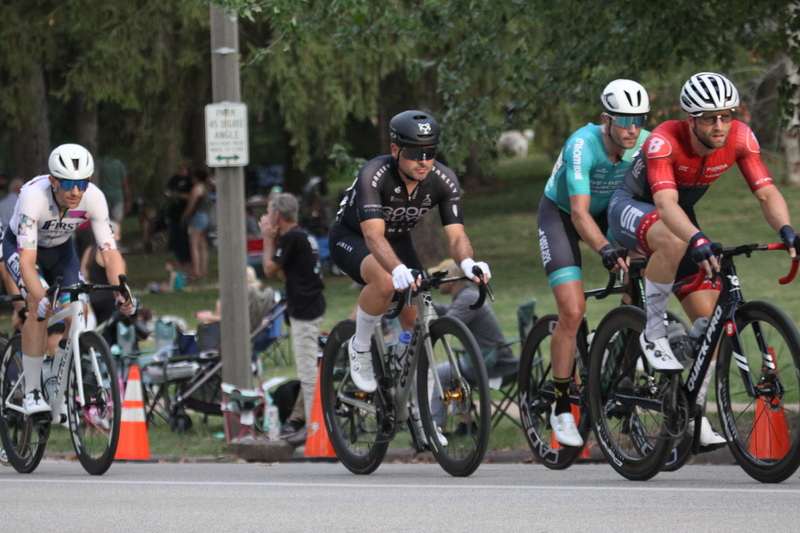 Tour De Francis Park 2025 E -XXXVI.jpg :: Tour de Francis Park 2025/Gateway Cup 2025 - Men's Pro CAT 1, 70 minutes race, 150 rider field - Tour de Francis Park! Francis Park, named after David Rowland Francis - President of the Louisiana Purchase Exposition (the 1904 World's Fair) is known for its wide, tree lined streets and for having beautiful churches on every corner. Today the St. Louis Hills neighborhood showcases gingerbread bungalows, stately homes and some of the tidiest landscaping in St. Louis. - (Gateway Cup website) - Peloton - in a bicycle race, the term - peloton - refers to the main group of riders, also known as the -pack- or -bunch-. Riders race in a pack to draft, which means they ride closely together to save energy and improve speed. (Google) This is a USA Cycling sanctioned race event. 