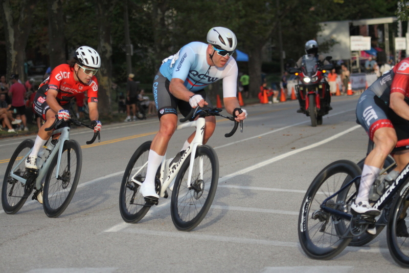 Tour De Francis Park 2025 E -XXXXVII.jpg :: Tour de Francis Park 2025/Gateway Cup 2025 - Men's Pro CAT 1, 70 minutes race, 150 rider field - Tour de Francis Park! Francis Park, named after David Rowland Francis - President of the Louisiana Purchase Exposition (the 1904 World's Fair) is known for its wide, tree lined streets and for having beautiful churches on every corner. Today the St. Louis Hills neighborhood showcases gingerbread bungalows, stately homes and some of the tidiest landscaping in St. Louis. - (Gateway Cup website) - Peloton - in a bicycle race, the term - peloton - refers to the main group of riders, also known as the -pack- or -bunch-. Riders race in a pack to draft, which means they ride closely together to save energy and improve speed. (Google) This is a USA Cycling sanctioned race event. 