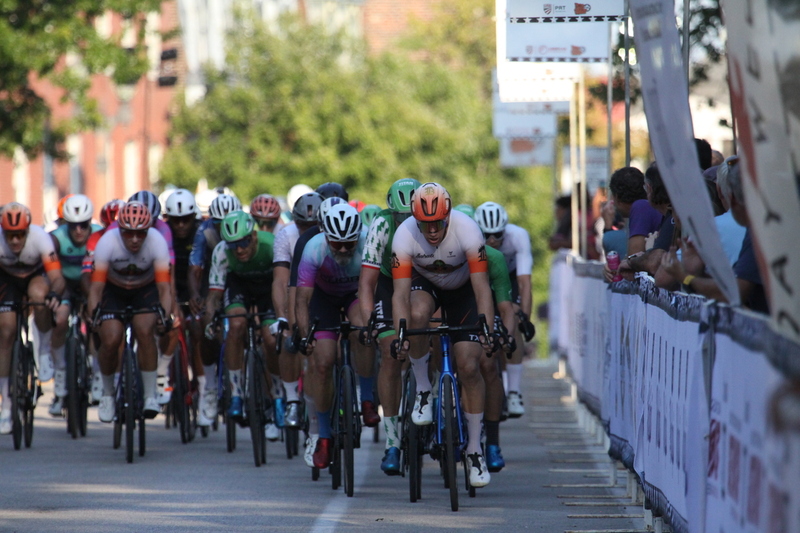 Tour De Lafayette 2025 B -LVIII.jpg :: Tour de Lafayette 2025/ Gateway Cup 2025 at Lafayette Square Park in South St. Louis City, Missouri, USA. Master 40+ CAT 1-4 50 Minutes. USA Cycling, Omnium - a multiple race event in track cycling. In recent years road racing has adopted the term to describe multi-day races that feature three primary road races events (time trail, mass start, and criterium). Four criteriums make this an Omnium. 