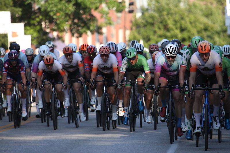 Tour De Lafayette 2025 B -LXI.jpg :: Tour de Lafayette 2025/ Gateway Cup 2025 at Lafayette Square Park in South St. Louis City, Missouri, USA. Master 40+ CAT 1-4 50 Minutes. USA Cycling, Omnium - a multiple race event in track cycling. In recent years road racing has adopted the term to describe multi-day races that feature three primary road races events (time trail, mass start, and criterium). Four criteriums make this an Omnium. 