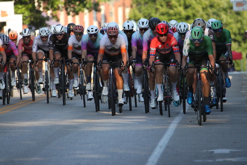 Tour De Lafayette 2025 B -LXV.jpg :: Tour de Lafayette 2025/ Gateway Cup 2025 at Lafayette Square Park in South St. Louis City, Missouri, USA. Master 40+ CAT 1-4 50 Minutes. USA Cycling, Omnium - a multiple race event in track cycling. In recent years road racing has adopted the term to describe multi-day races that feature three primary road races events (time trail, mass start, and criterium). Four criteriums make this an Omnium. 