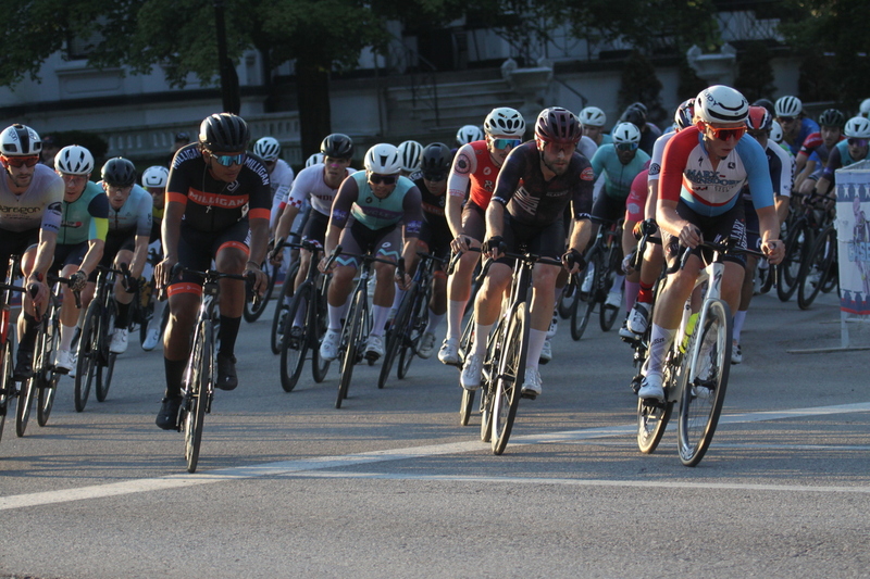 Tour De Lafayette 2025 B -LXXXI.jpg :: Tour de Florissant 2025/Gateway Cup 2025 at Lafayette Square Park in South St. Louis City, Missouri, USA. Masters 40+ CAT1-4 race is 50 minutes. The Lafayette Square neighborhood and business district as the first leg of the Gateway Cup gets underway in St. Louis first historic district, this nighttime criterium will take place under the lights as a flat, wide-open 0.9-mile course with four 90-degree turns. USA Cycling