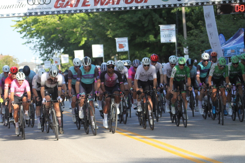 Tour De Lafayette 2025 B -XXXIX.jpg :: Tour de Lafayette 2025/ Gateway Cup 2025 at Lafayette Square Park in South St. Louis City, Missouri, USA. Master 40+ CAT 1-4 50 Minutes. USA Cycling, Omnium - a multiple race event in track cycling. In recent years road racing has adopted the term to describe multi-day races that feature three primary road races events (time trail, mass start, and criterium). Four criteriums make this an Omnium. 