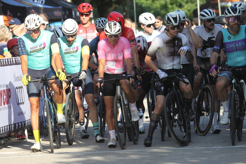 Tour De Lafayette 2025 B -XXXVI.jpg :: Tour de Lafayette 2025/ Gateway Cup 2025 at Lafayette Square Park in South St. Louis City, Missouri, USA. Master 40+ CAT 1-4 50 Minutes. USA Cycling, Omnium - a multiple race event in track cycling. In recent years road racing has adopted the term to describe multi-day races that feature three primary road races events (time trail, mass start, and criterium). Four criteriums make this an Omnium. 