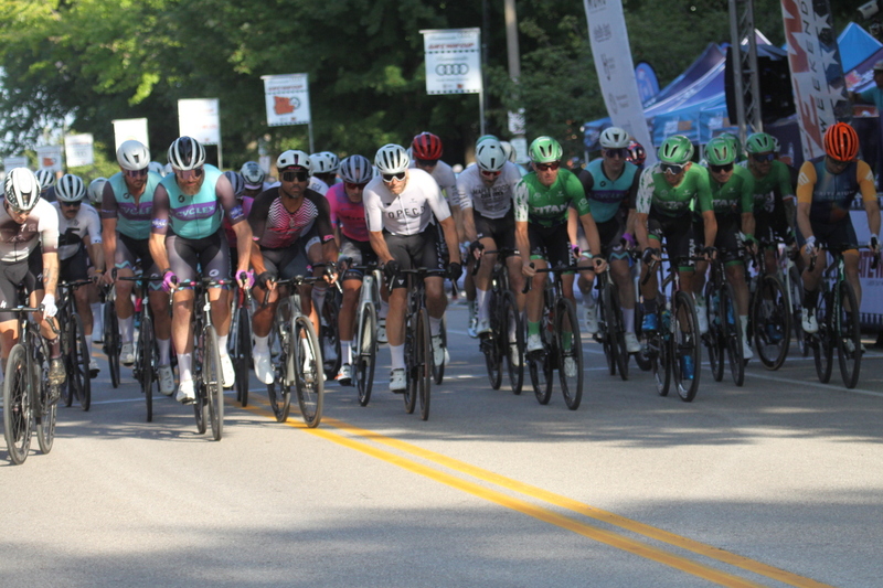 Tour De Lafayette 2025 B -XXXX.jpg :: Tour de Lafayette 2025/ Gateway Cup 2025 at Lafayette Square Park in South St. Louis City, Missouri, USA. Master 40+ CAT 1-4 50 Minutes. USA Cycling, Omnium - a multiple race event in track cycling. In recent years road racing has adopted the term to describe multi-day races that feature three primary road races events (time trail, mass start, and criterium). Four criteriums make this an Omnium. 
