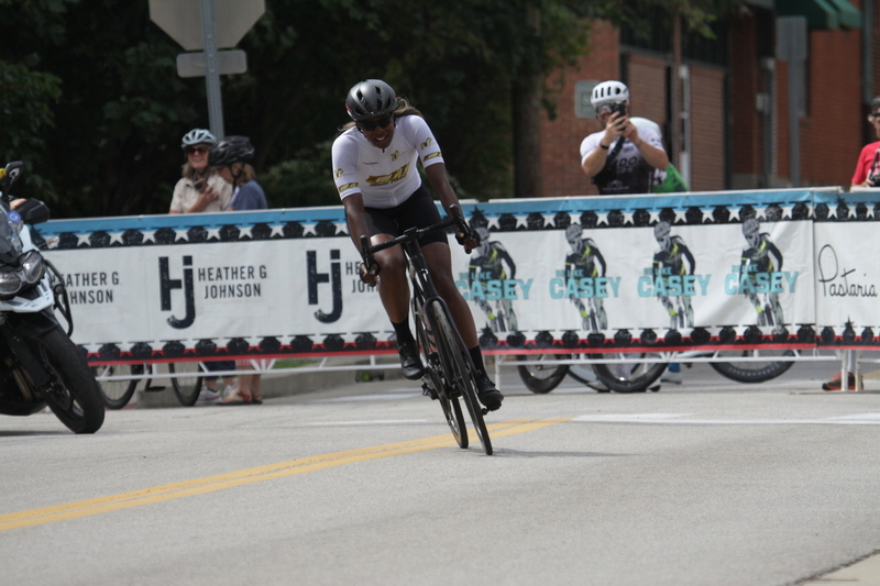 Tour de Florissant 2025 A -LXIV.jpg :: Tour de Florissant 2025/Gateway Cup 2025 - Women's 3-4-5 & Women's 40+, 40 minutes of racing, a field of 75 riders - September, 1st, 2025 - Tour de Florissant - New Course for 2025! The fourth and final leg of the Gateway Cup gets underway in Historic Old Town Florissant in St. Louis County. This technical course races through one of St. Louis' most nostalgic locales. Note - the course has been shifted to a flat finish in front of Historic City Hall, one mild climb, 6 turns. Category 4 (CAT 4) After gaining some experience, riders can upgrade to CAT 4, where races are longer and more competitive. Category 3 (CAT 3) This intermediate category features longer and more challenging races, requiring a good understanding of racing tactics. USA Cycling 