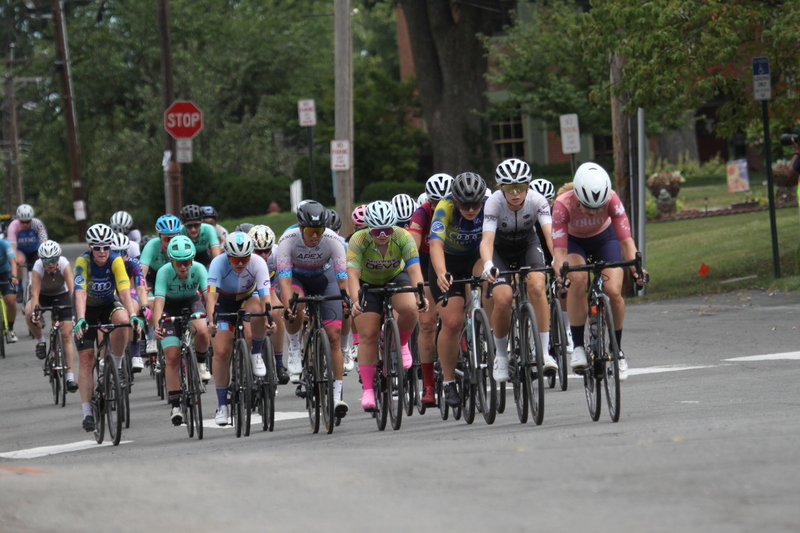 Tour de Florissant 2025 A -LXXX.jpg :: Tour de Florissant 2025/Gateway Cup 2025 - Women's 3-4-5 & Women's 40+, 40 minutes of racing, a field of 75 riders - September, 1st, 2025 - Tour de Florissant - New Course for 2025! The fourth and final leg of the Gateway Cup gets underway in Historic Old Town Florissant in St. Louis County. This technical course races through one of St. Louis' most nostalgic locales. Note - the course has been shifted to a flat finish in front of Historic City Hall, one mild climb, 6 turns. Category 4 (CAT 4) After gaining some experience, riders can upgrade to CAT 4, where races are longer and more competitive. Category 3 (CAT 3) This intermediate category features longer and more challenging races, requiring a good understanding of racing tactics. USA Cycling 