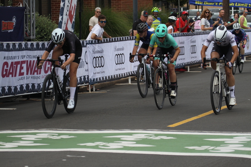 Tour de Florissant 2025 A -LXXXXVI.jpg :: Tour de Florissant 2025/Gateway Cup 2025 - Women's 3-4-5 & Women's 40+, 40 minutes of racing, a field of 75 riders - September, 1st, 2025 - Tour de Florissant - New Course for 2025! The fourth and final leg of the Gateway Cup gets underway in Historic Old Town Florissant in St. Louis County. This technical course races through one of St. Louis' most nostalgic locales. Note - the course has been shifted to a flat finish in front of Historic City Hall, one mild climb, 6 turns. Category 4 (CAT 4) After gaining some experience, riders can upgrade to CAT 4, where races are longer and more competitive. Category 3 (CAT 3) This intermediate category features longer and more challenging races, requiring a good understanding of racing tactics. USA Cycling 