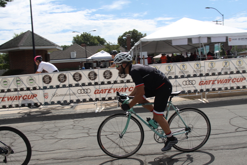 Tour de Florissant 2025 A -XXV.jpg :: Tour de Florissant 2025/Gateway Cup 2025, 2025 - September 1st- Men's Cat 4/5, 40 minutes of racing, a field of 75 riders - Tour de Florissant - New course for 2025! The fourth and final leg of the Gateway Cup gets underway in Historic Old Town Florissant in St. Louis County. This technical course races through one of St. Louis' most nostalgic locales. Note - the course has been shifted to a flat finish in front of Historic City Hall, one mild climb, 6 turns. Category 4 (CAT 4) After gaining some experience, riders can upgrade to CAT 4, where races are longer and more competitive. USA Cycling, Big Shark Bicycle Company, Bommarito Audi West County